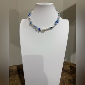 Y2K/90s Beaded Necklace - Mushroom, Yin Yang, Flower Beads